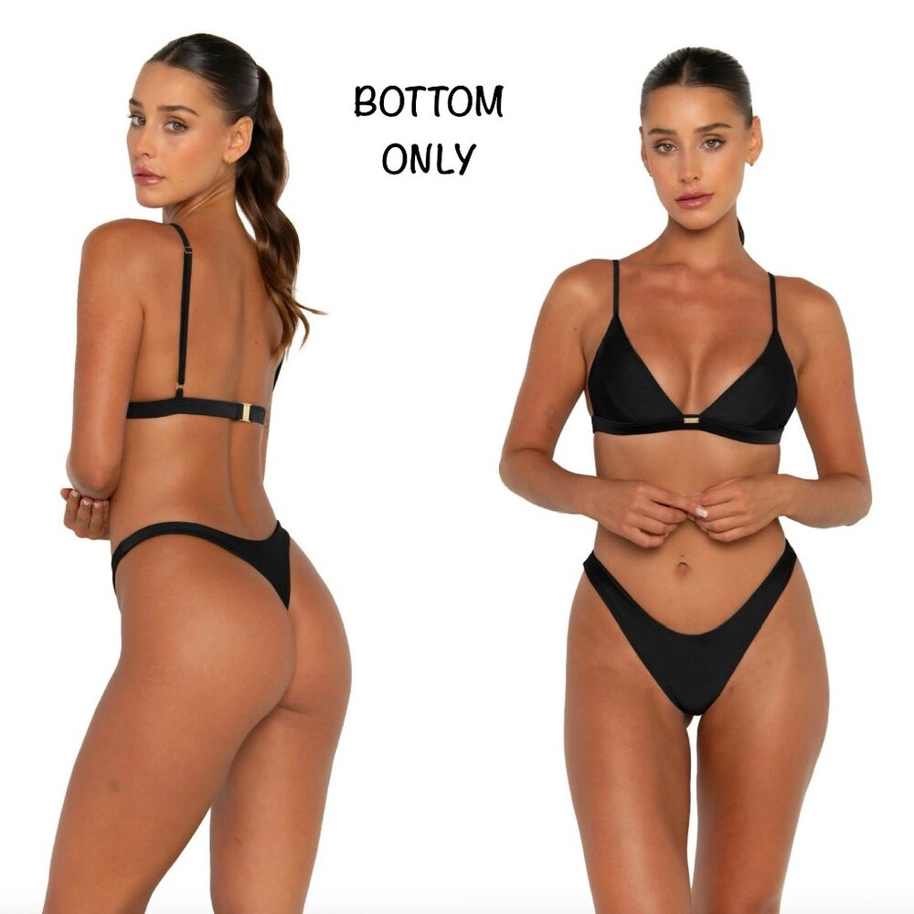FAE Swim Zenith Bikini Bottom - Nero - G-String - High Cut - Minimalist - Picture 1 of 7